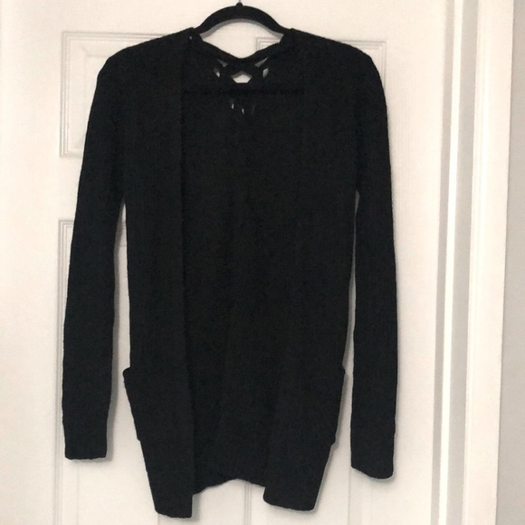 Black Open Front Cardigan Size Small - Picture 1 of 5